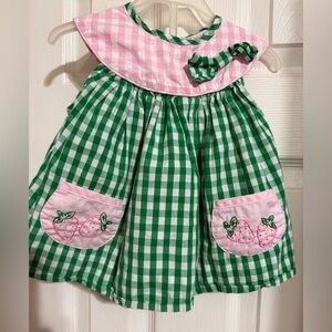 Sweet cheeks Boutique Gingham Diaper Set